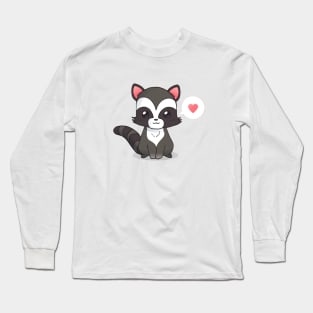 Cute Raccoon Long Sleeve T-Shirt